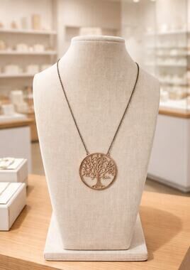 Pomina Black Gold Tree Pendent Necklace New
